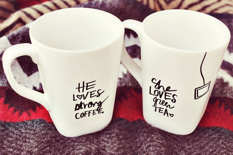 DIY mugs for couples