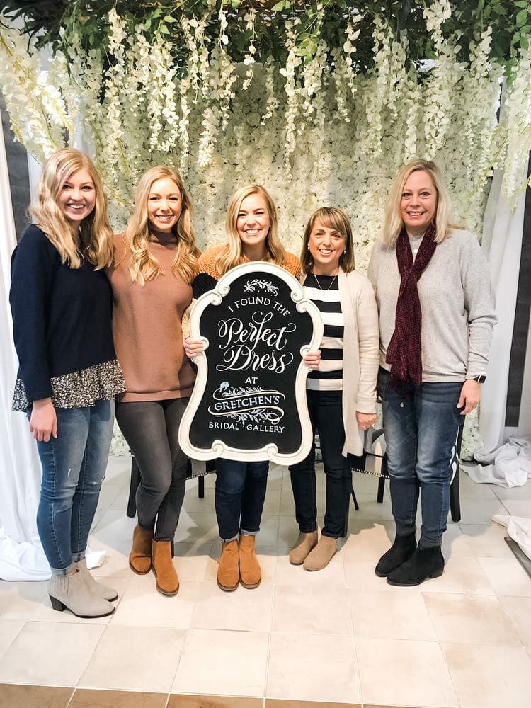she said yes to the dress at Gretchen's bridal