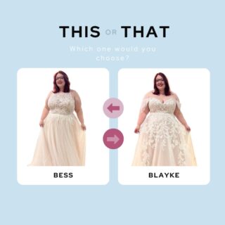 Which one would you choose? Comment down below! ⬇ ✨

Both of these gowns are from one of our private designers that are EXCLUSIVE to Gretchen's Bridal Gallery!😍 Book your appointment today! LINK IN BIO!

#indybridalboutique #plussizeweddingdress #2023bride #weddingdressinspiration