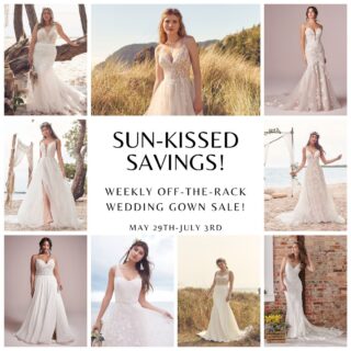 ☀️ Get Ready for Sun-Kissed Savings! ☀️ 

From May 29th to July 2nd, enjoy our 'Sun-Kissed Savings' event featuring 5 breathtaking dresses each week, all at a fabulous 60% off! ✨

All gowns are off-the-rack only and there is only one of each. You won't want to miss out on one of the best deals all year! Keep a watch out for the weekly dresses on our socials starting Monday, May 29th! 💖

#indianawedding #indybridalboutique #indybride #indianabridalstore #weddingdressshopping #2023bride